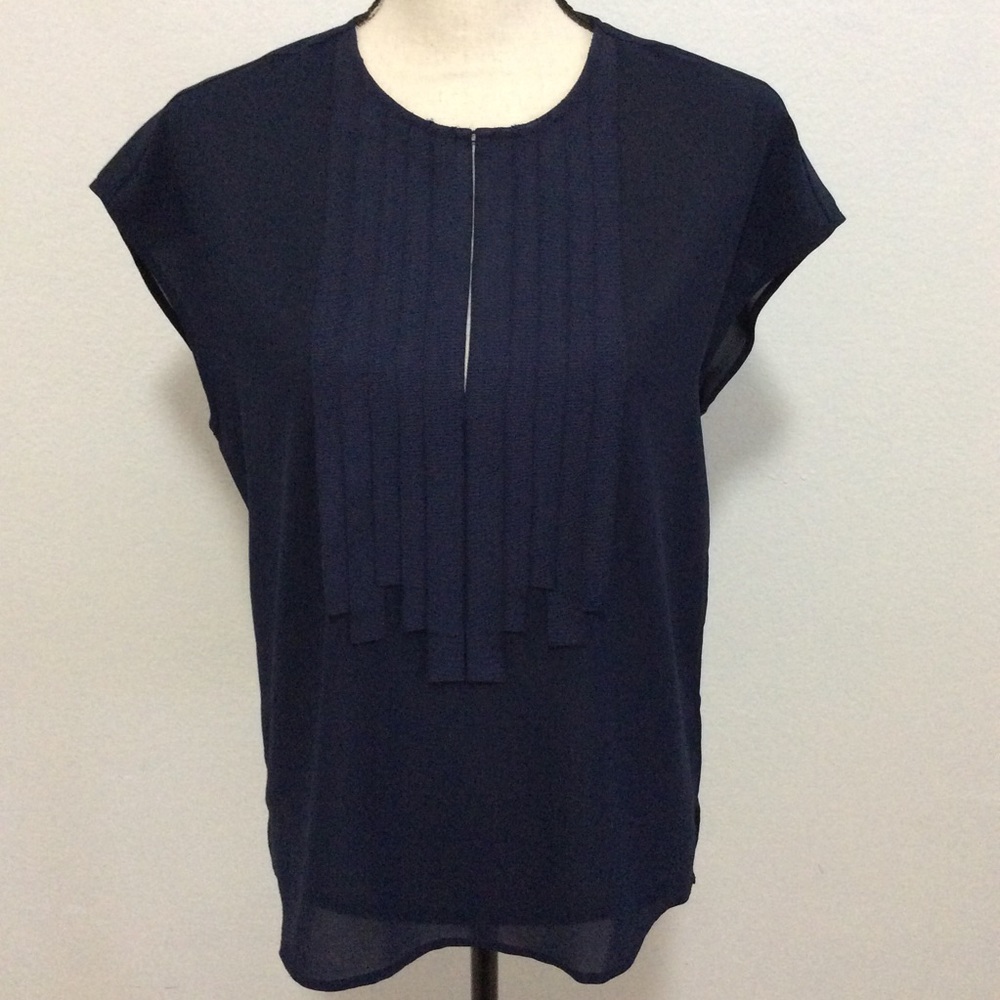 J. Crew Navy Blue short sleeve blouse